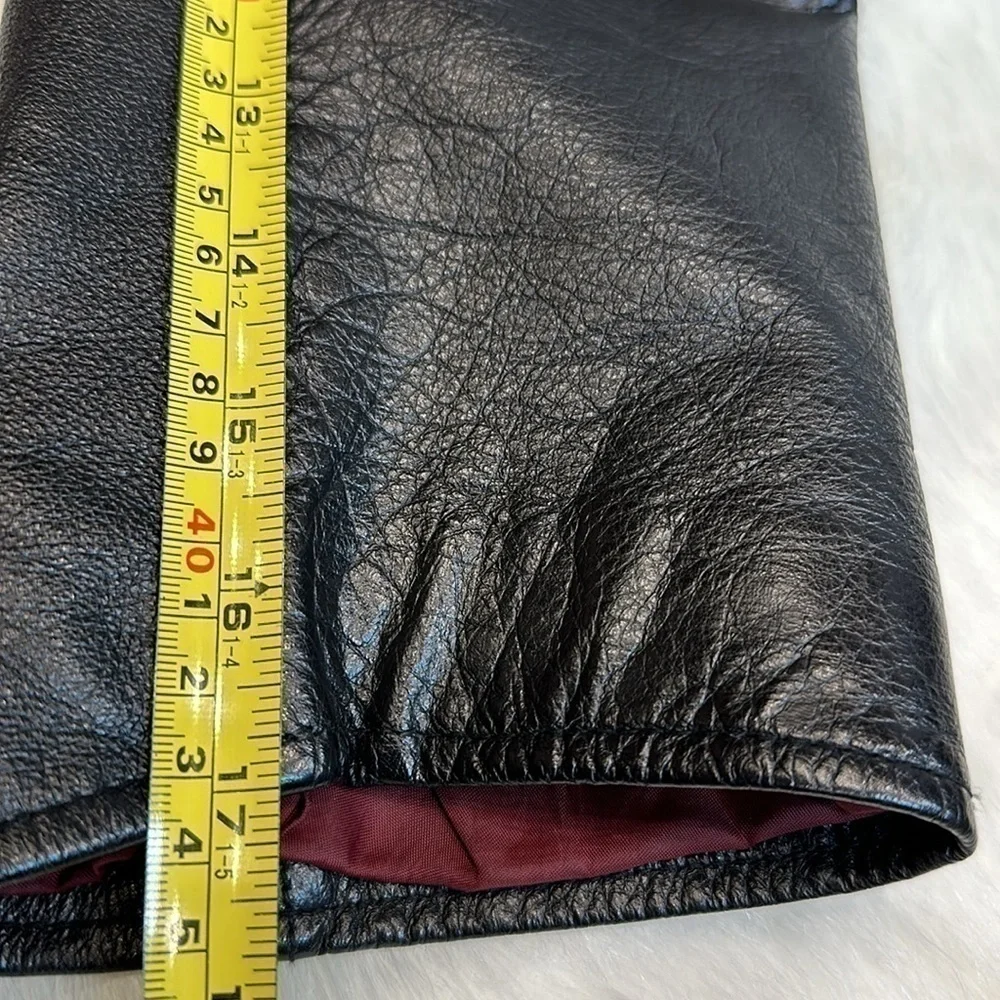 Colebrook & Co. Black Leather jacket Size 1X with front buttons and pockets
